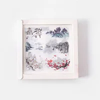 20 шт./кор. набор упаковки серии наклейки для Слова Декоративные Канцелярские крафт-стикеры Скрапбукинг Diy дневник альбом - Цвет: Chinese ink painting