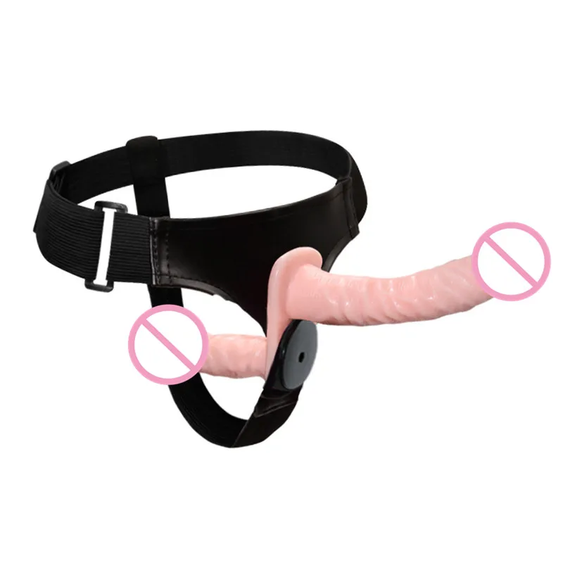 Dingye Lesbian Sex Toys Double Vibrating Penis Strap On Harness Kits For Women Dildo Adjustable Belt With Cock | Красота и здоровье