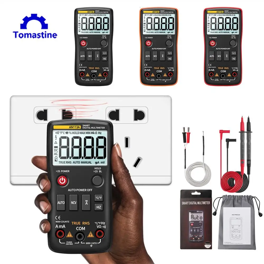 Non-contact Analog Digital Multimeter Support True RMS NCV Automatic multimeter Resistance Voltage Temperature Multi-metro Meter |