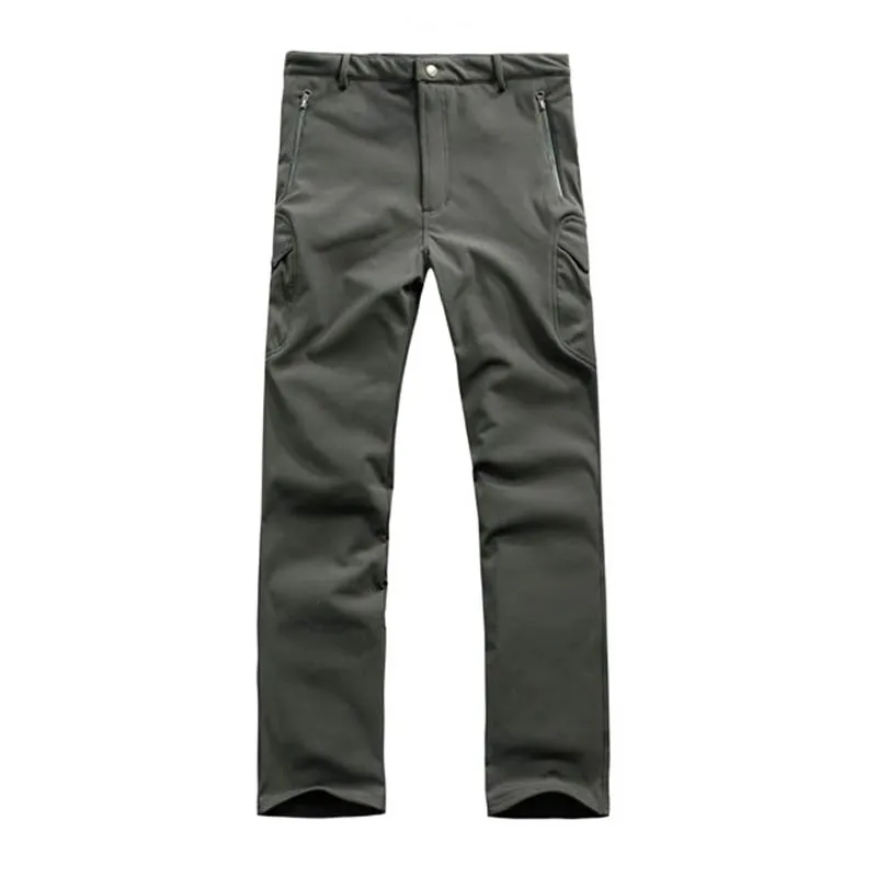 Grey Флисовые брюки TAD для мужчин, флисовые брюки, походные брюки, водонепроницаемые, охотничьи брюки, 13 цветов - Цвет: Grey