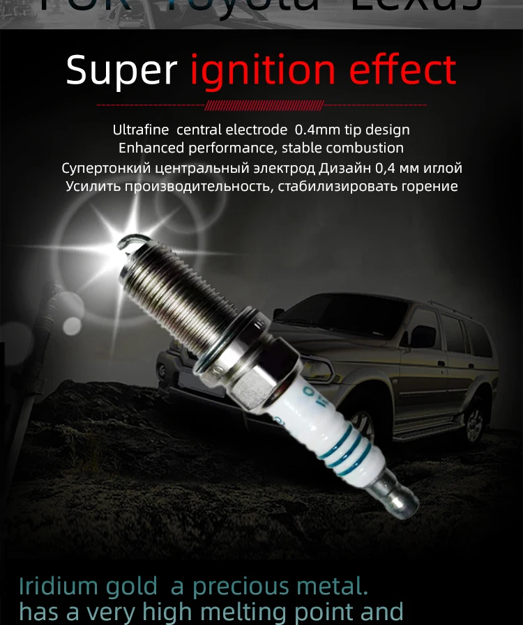 4 шт. 90919-01253 SC20HR11 новая иридиевая Свеча зажигания для Toyota Corolla Axio Allion Prius Fielder Harrier Lexus Spade Auris