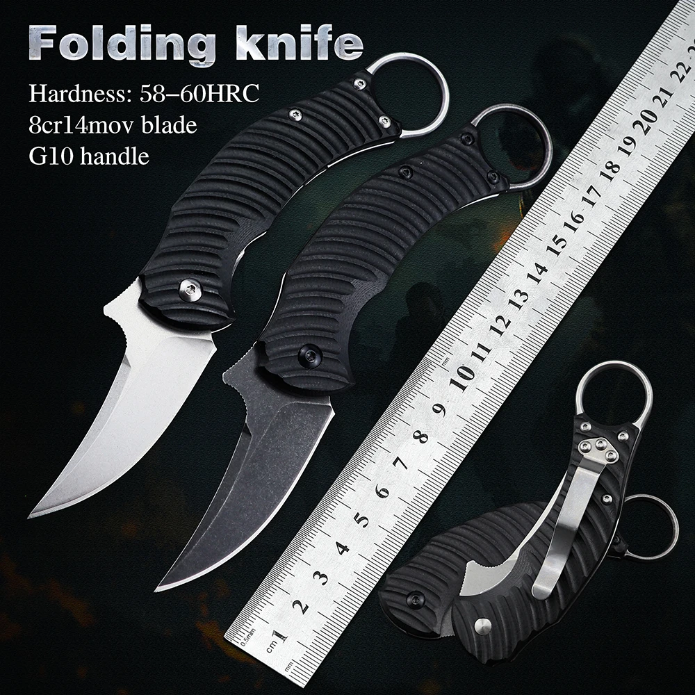 

Pocket Folding Knife Tactical Claw Karambit Knives 8cr14mov Blade EDC Tools For Outdoor Camping And Hunting Survival Knifes