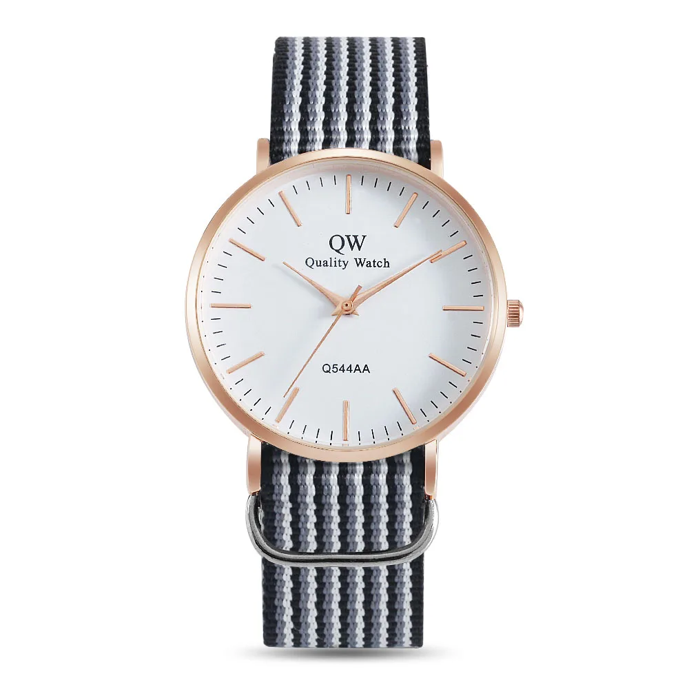 QW спортивные Relojes минималистичный британский стиль нейлоновый ремешок наручные часы Пользовательский логотип часы женские кварцевые роскошные OEM часы