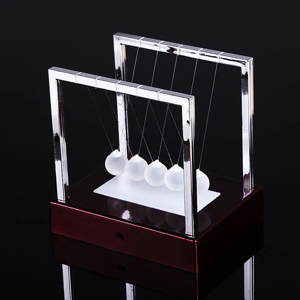  Early Fun Development Educational Desk Toy Gift Newtons LED Cradle Steel Balance Ball Physics Scien