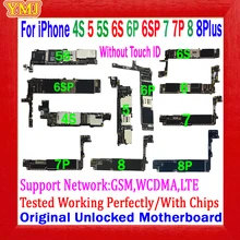 100% originale sbloccato per iphone 6 6s 7 8 Plus 4s 5 5s scheda madre per iphone 6s Plus 7 Plus 8 scheda logica con IOS + chip completi