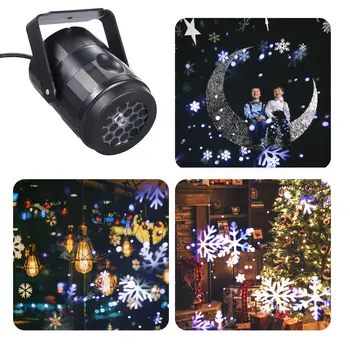 

LED Snowflake Projector Light Rotating Projector Snowfall Stage Light for Christmas Atmosphere Holiday Party Special Lights