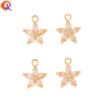 

Cordial Design 20Pcs 7*9MM Jewelry Accessories/CZ Charms/Genuine Gold Plating/Hand Made/Earring Findings/DIY Making/Pendant