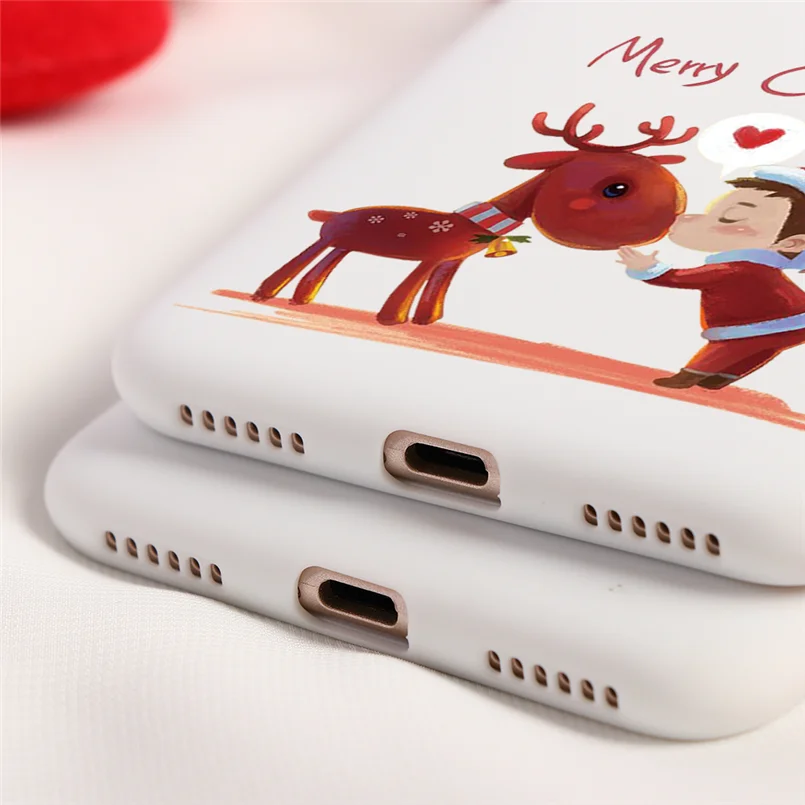 Рождество чехол с лосем для спортивной камеры Xiao mi Red mi 7A 6A S2 Note 7 5A 5 6plus K20 Pro mi A3 A1 A2 6X9 T 8 Lite 9 SE F1 CC9 CC9e TPU Защитный чехол Чехол