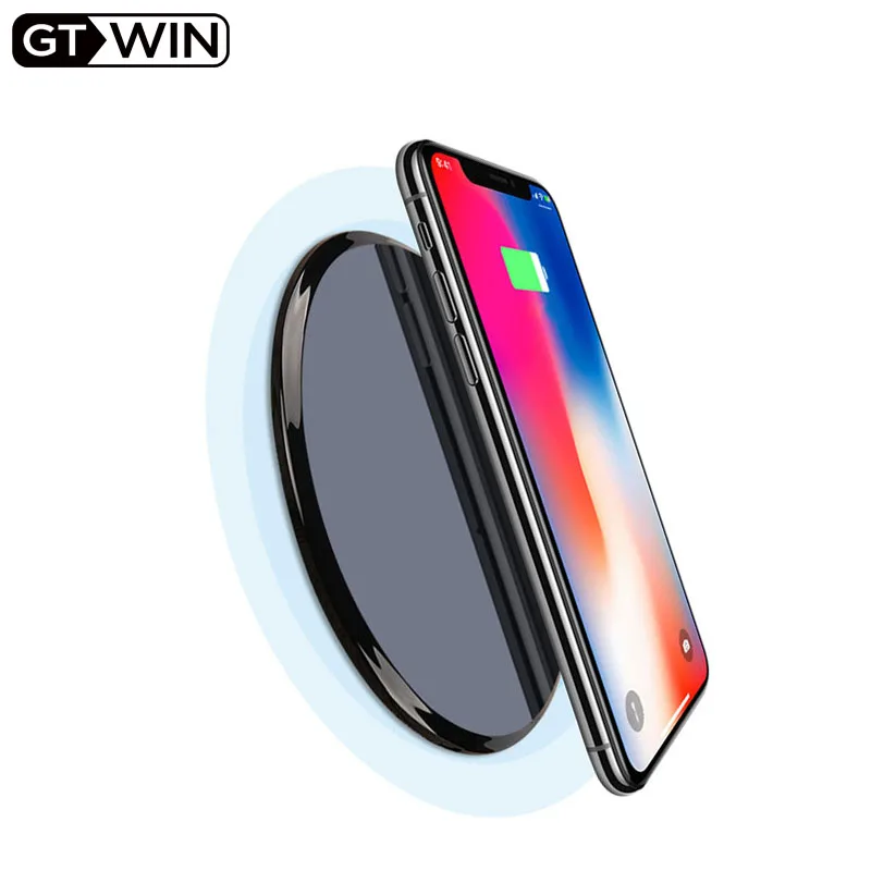 GTWIN 10 Вт Q1 K6 зеркальное Быстрое беспроводное зарядное устройство для samsung Galaxy S8/S8+ микро usb зарядное устройство для iPhone X 8 Plus зарядное устройство