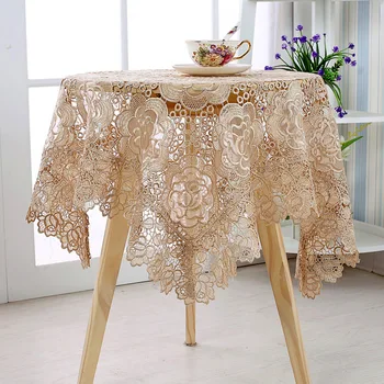 

Lace embroidery cloth water-soluble cloth table cloth cloth fabric tea table cloth empty embroidery table flag series can be