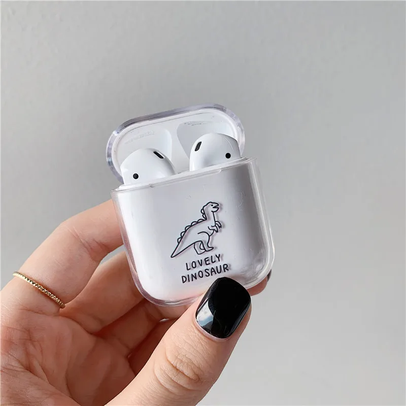 style 2 Прозрачный жесткий чехол с рисунком для Apple AirPods, чехол, беспроводные Bluetooth наушники, защитный чехол для Airpod 2, чехол, чехол для зарядки - Цвет: style 2