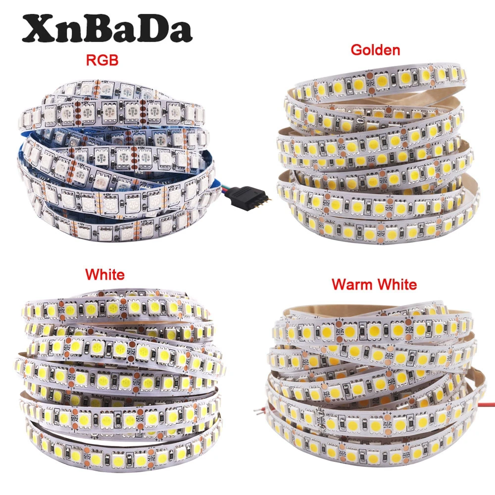 5050 SMD 120 светодиодный s/m фонарь 5 м 600 Гибкая полоса освещения RGB/белый/теплый