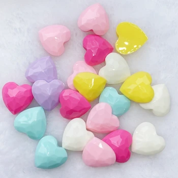 

10/20Pcs/lot Mini Mixed heart cute peach heart Flatback Kawaii Resin Scrapbooking Embellishments Diy Ear Studs Accessories E93