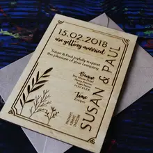 Свадебные приглашения на заказ древесная пирография дерево сгоревший лазер деревенский Бохо приглашает листва романы влюбленных деревьев