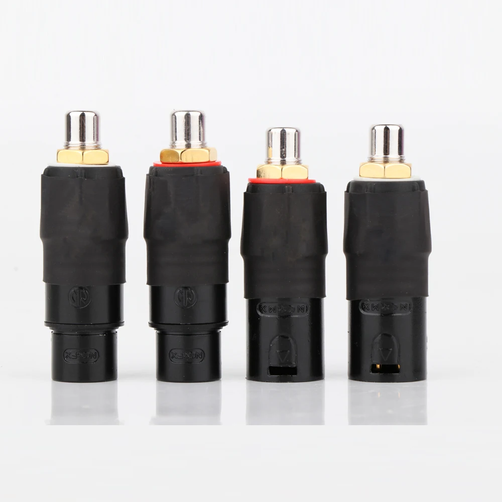 4 шт. Yter XLR 3 контактный разъем RCA аудио адаптера штекер Phono соединители RCA|plug