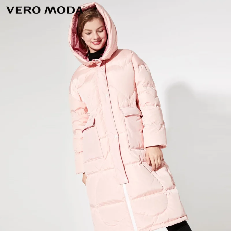 Vero Moda зимнее длинное белое пуховое пальто на молнии с милым сердцем | 319412512