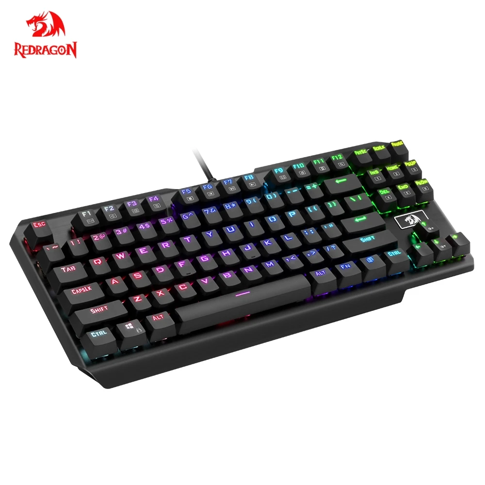 Redragon USB Механическая эргономичная игровая клавиатура RGB светодиодный клавиши с