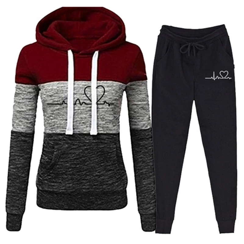 Fashion Women Two Pieces Tracksuit Sweatshirts Pullover Hoodies Suit Female Jogger Pants Outfits Women Sweatsuits Sport Suits skirt suit set