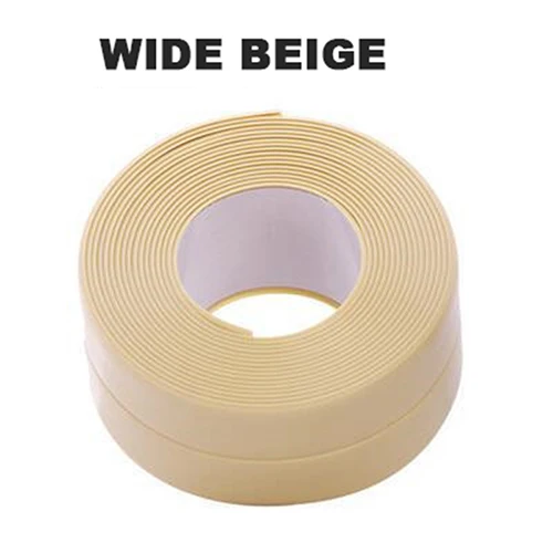 3.8CMx3.2M Kitchen Sink PVC Mmaterial Waterproof Mildew Strong Self-adhesive Transparent Tape Bathroom Toilet Crevice Strip Water Seal 3.2M - Цвет: 3.8CMx3.2M