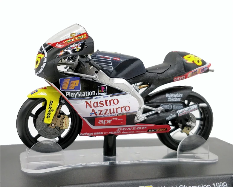 

1:18 Leo Models Rossi Aprilia RSW250 WC 1999 Motor Bikes Die-cast Racing Motorcycle