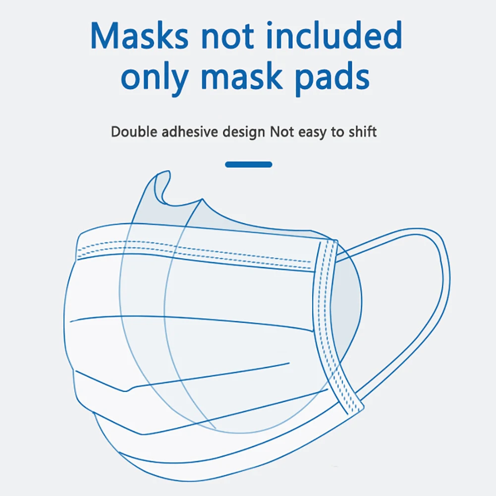 

50 Pcs 3 Layers Mask Replacement Filter Disposable Filter Mask Anti-dust PM2.5 Filter Protective Disposable Mask Filter F28