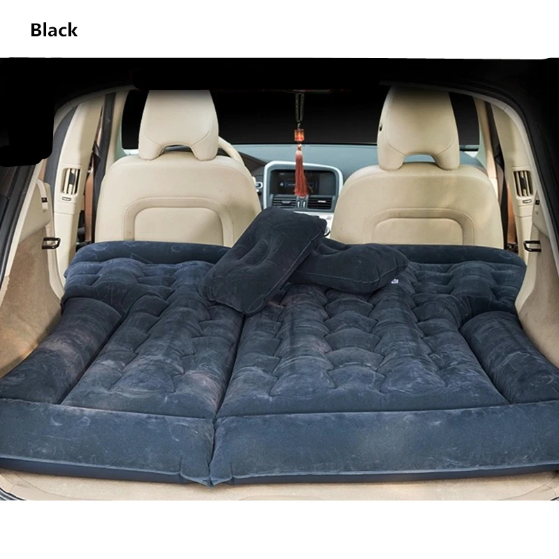 JASSE Car Travel Inflatable Mattress Air Bed Cushion Camping Universal SUV Extended Air Couch with Two Air Pillows 19Y01001