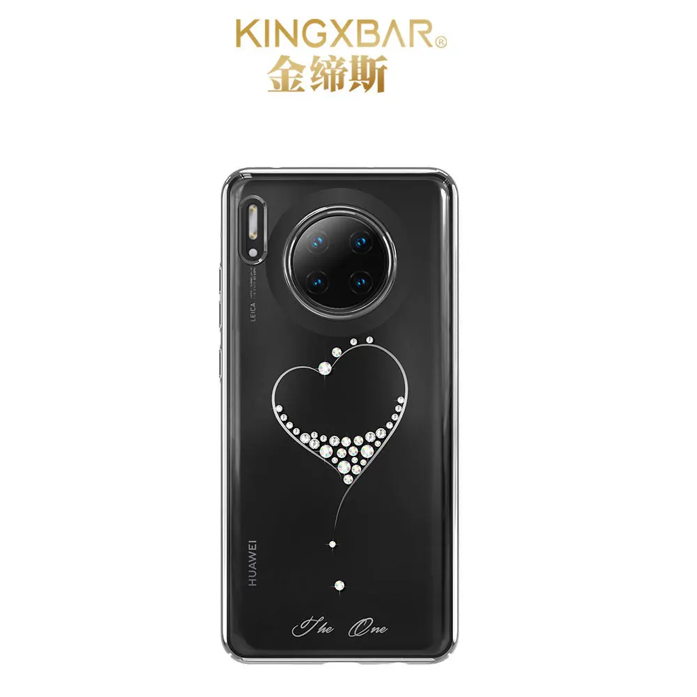 Серебристый Kingxbar для huawei mate 30 Pro чехол противоударный Блестящий жесткий Алмазный кристалл mate 30 тонкий задний Чехол для телефона прозрачный - Цвет: Серебристый