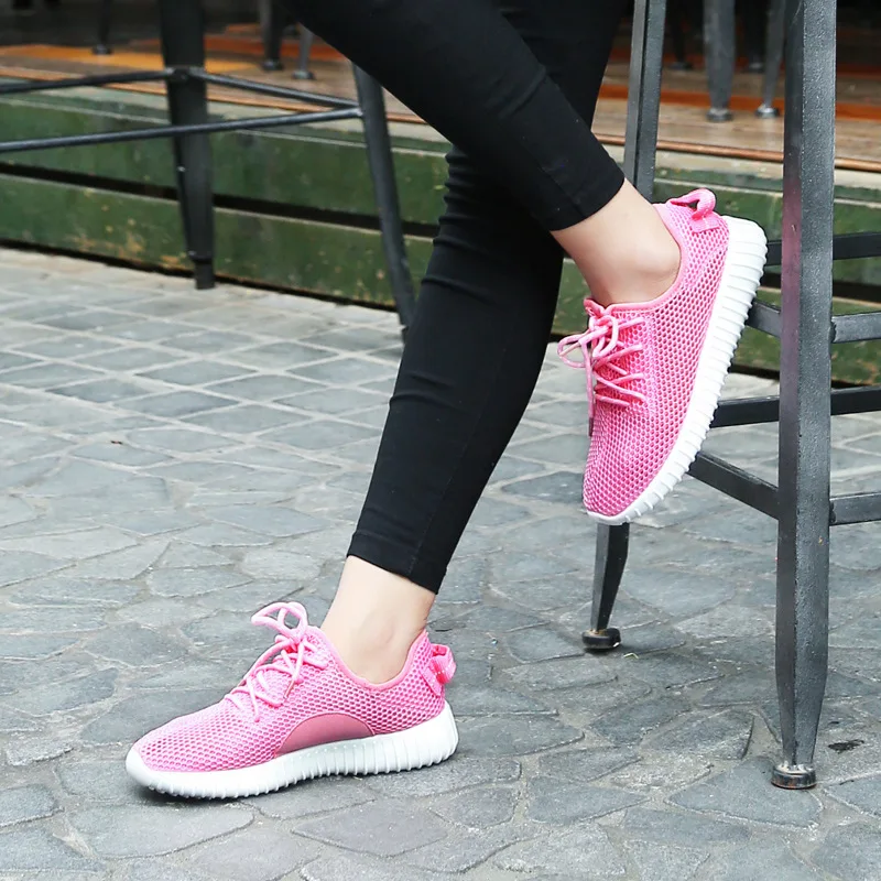 

2020 Summer New Style Mesh Casual Sports Shoes Women's Korean-style Breathable Running Shoes Couples Large Size Coconut Shoes Wo