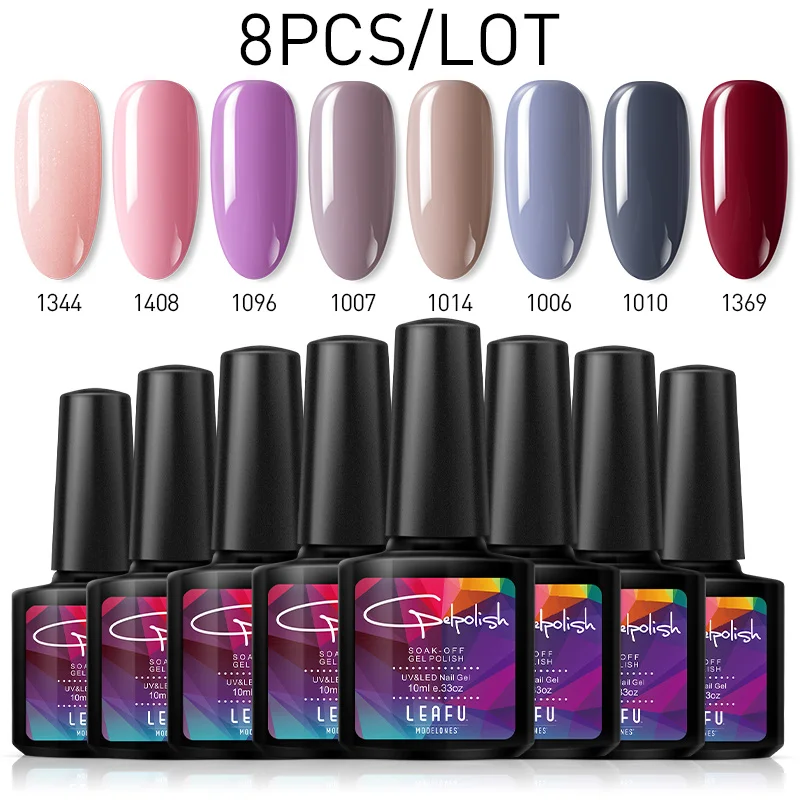 8Pcs Gel 02 Modelones, 23 шт./лот, Гель-лак для ногтей, светодиодные инструменты для ламп, наборы, долговечный салонный гель для ногтей, впитывается, грунтовка для ногтей, основа, топ, наборы гелей - Цвет: 8Pcs Gel 02