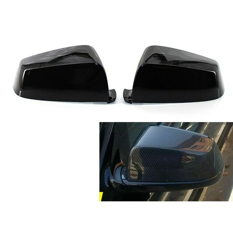 1 пара крышка зеркала заднего вида шапки для BMW E60 E61 F10 F11 F01 F02 5/6/7 серия 2008 2013 черный
