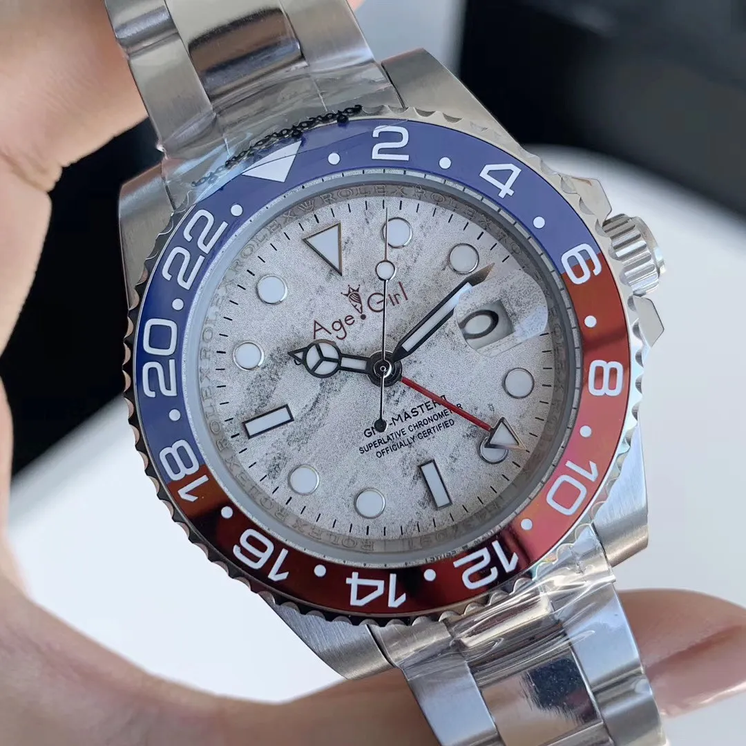 

Luxury GMT Ceramic Bezel Mens Mechanical Stainless Steel Automatic ETA2813 Bracelet Designer Watch Master Batman Watches
