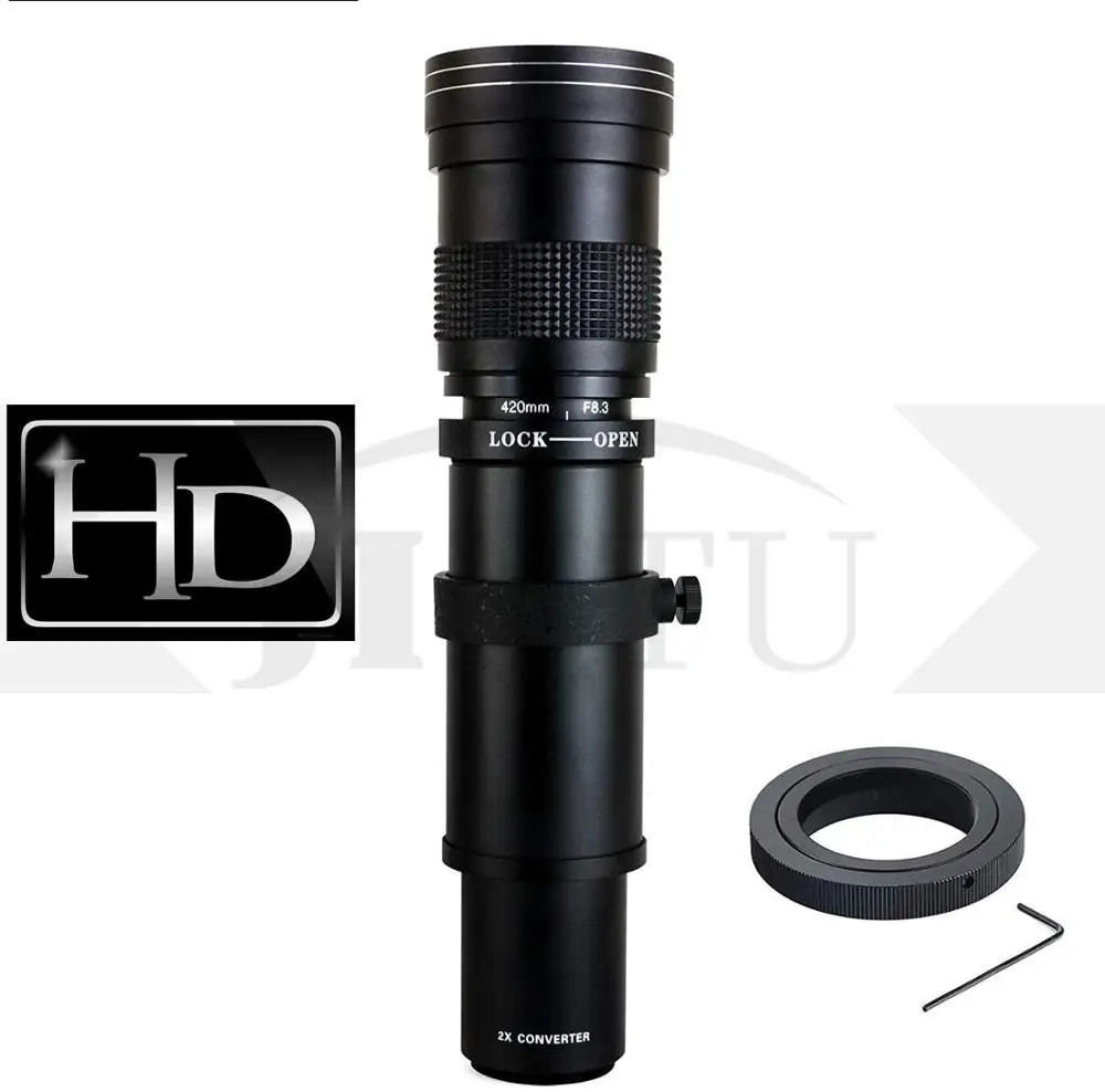 Manual do hd Teleobjetiva para Nikon Jintu Lente D5100 D5200 D5300 D5500 D5600 D7100 D7200 D7500 D90 D600 D610 D700 420-1600mm f - 8.3 - Image 2