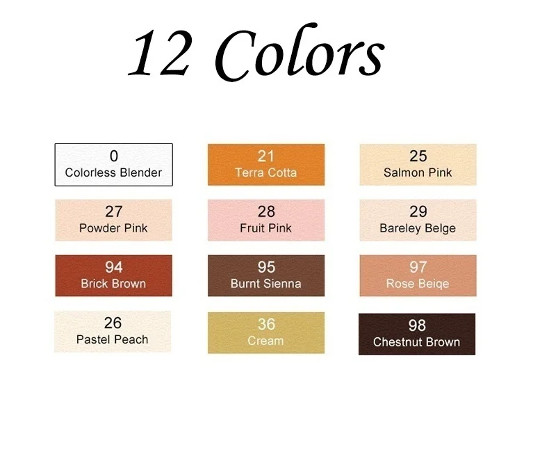 Artist Marker Pens 24 Colours Blendable Alcohol Markers Skin Tone
