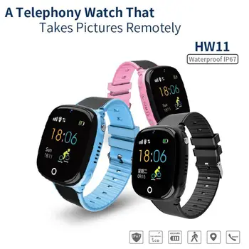 

HW11 IP67 Waterproof Smart Watch GPS Tracking Security Fence SOS Call Pedometer Intelligent Watch with Camera for Children Kids