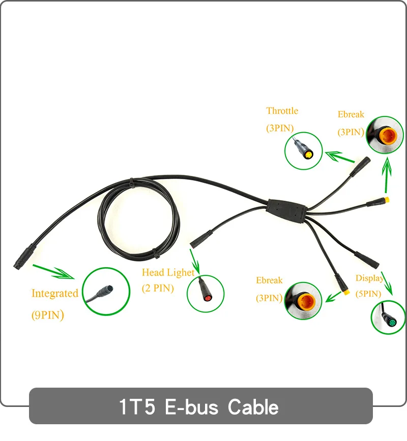 EJOYQI Julet 2pin3pin4pin5pin6pin водонепроницаемый кабельный разъем для Ebike светильник дроссельной заслонки Ebrake дисплей Ebike удлинитель кабеля