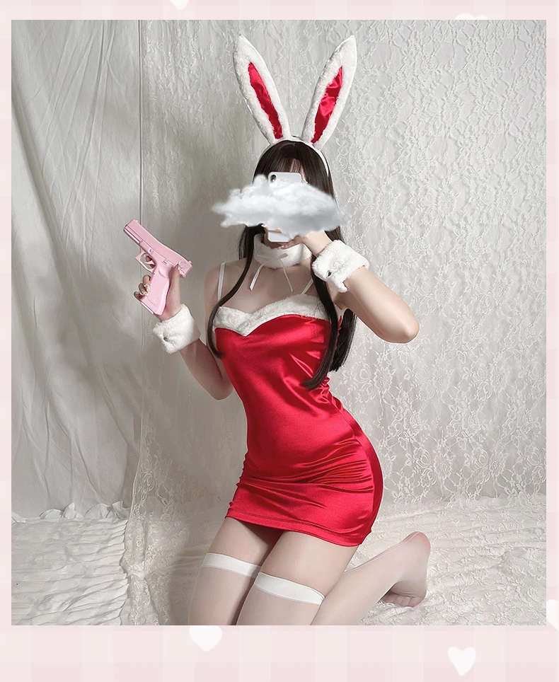 Waliicorners Cute Sweet Bunny Girl Suspender Skirt Uniform Temptation Cosplay Sexy Lingerie New Santa Claus Velvet 14 Ha6517a1b48ca4b2d9a3e9b2eb07f73bel