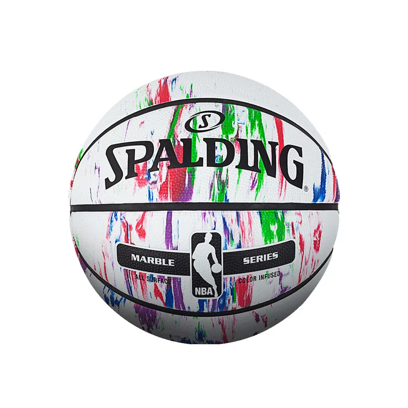SPALDING баскетбольный мяч NBA Официальный Размер и вес 7# PU материал открытый мужской матч мяч 83-636Y - Цвет: 83-636Y