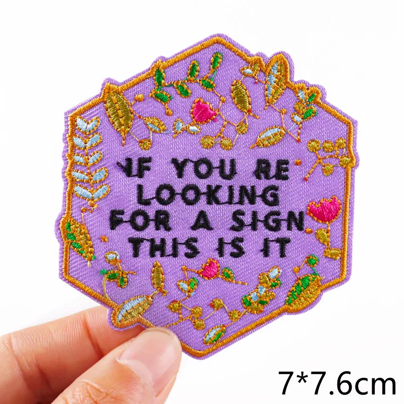 Van Gogh Embroidered Patches on Clothes DIY Cartoon Wave Applique Clothing Thermoadhesive Patches for Clothing DIY 