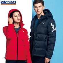 Подлинное спортивное пальто Victor, зимние спортивные пальто для мужчин и женщин, легкие куртки, спортивные парки