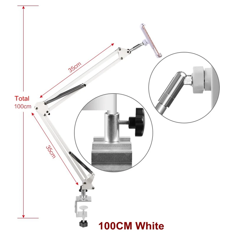  Lazy Shelf Bedside Tablet Phone Holder Foldable Long Arm Desktop Bedside Bracket Support Double 360