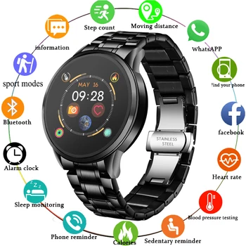 

LIGE Fashion Sports Smart Watch Men Women Fitness tracker man Heart rate monitor Blood pressure function smartwatch For iPhone