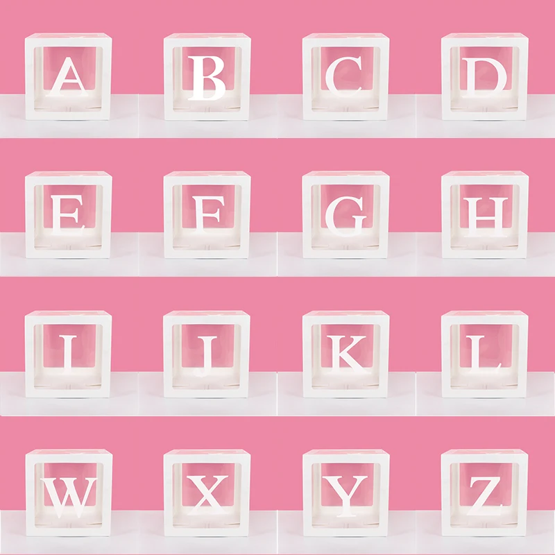 Прозрачная коробка воздушные шары заполнены Свадебные украшения Baby shower name буквы
