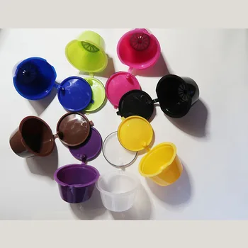 

1pc 11 color Plastic Refillable Coffee Capsule Cup 200 Times Reusable Compatible For Nescafe Dolce Gusto Filter Baskets Capsules