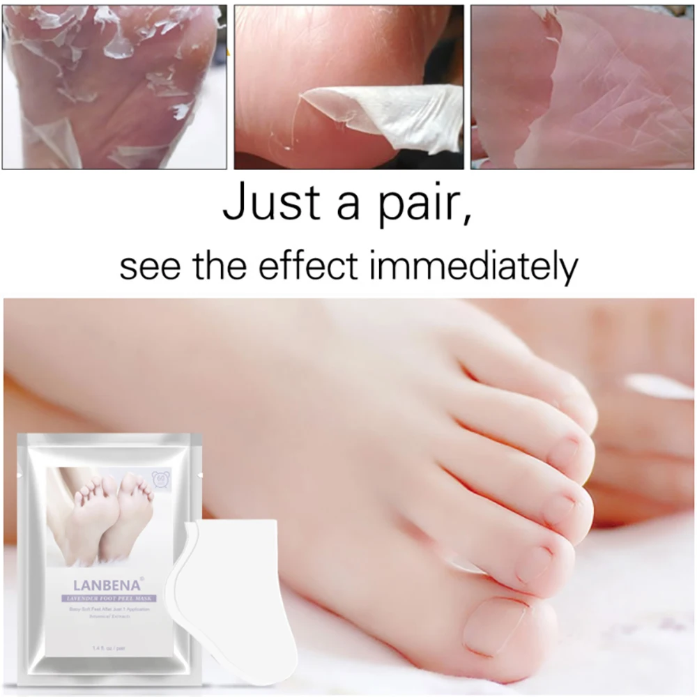 Lavender Foot Peel Mask Exfoliating Baby Care Remove Dead Skin Cuticles Suso Socks 2-7 Days Peeling Heel | Красота и здоровье