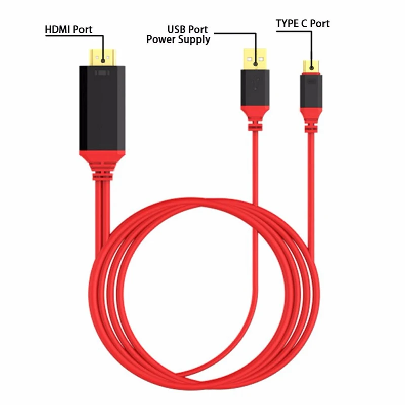 BKSCY Тип c к hdmi-кабель, адаптер конвертер Ultra HD 1080P 4k зарядки HDTV Видео кабель для samsung S8 S9 S10