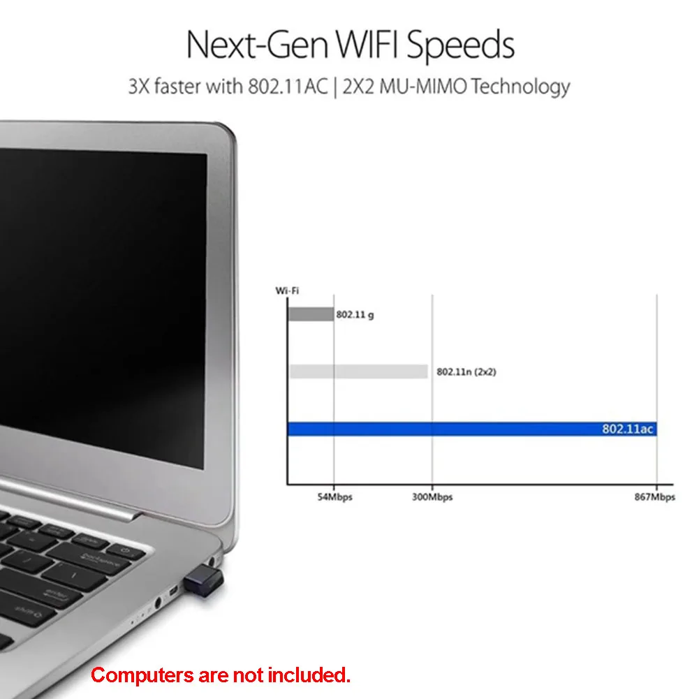 Двухчастотный, компактный 2,4G/5G Wifi адаптер AC1200Mbps беспроводной ключ USB 3,0 сетевая карта для ноутбука