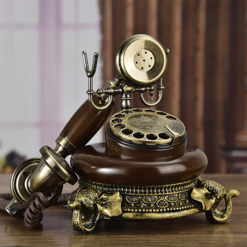 Telefone antigo americano retro rotativo dial telefone