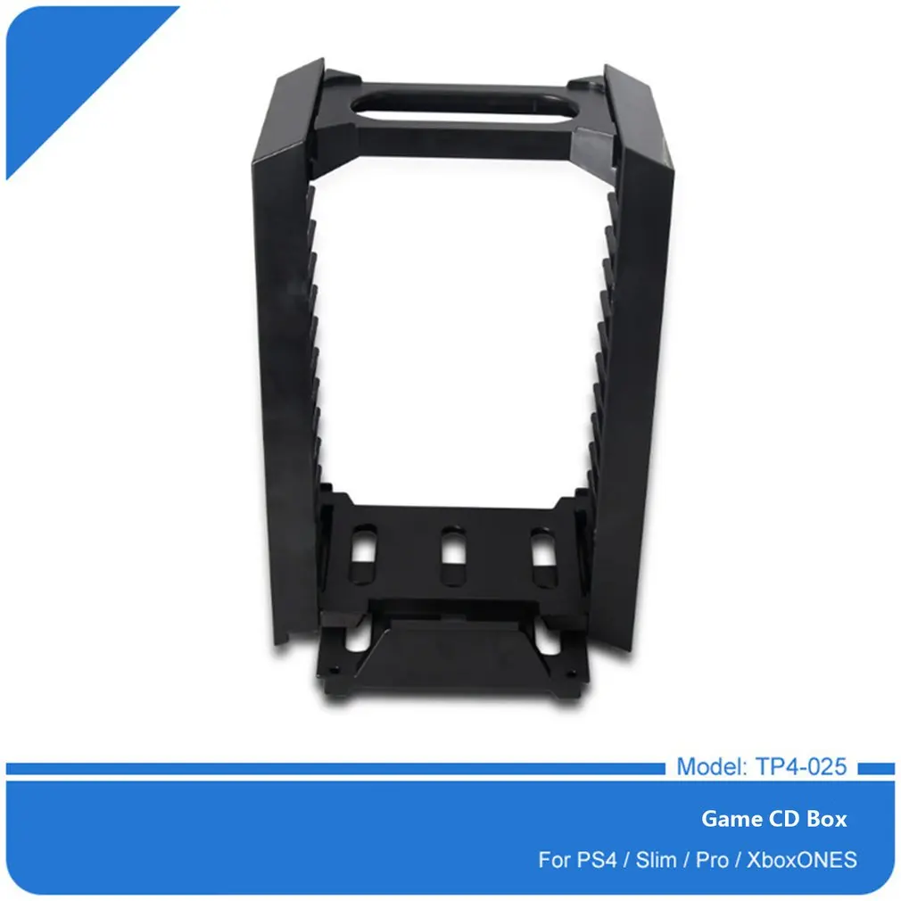 Black Color Game Disk Tower Vertical Stand for PS4 DualShock Controller Charging Dock Station for PlayStation 4 PRO Slim