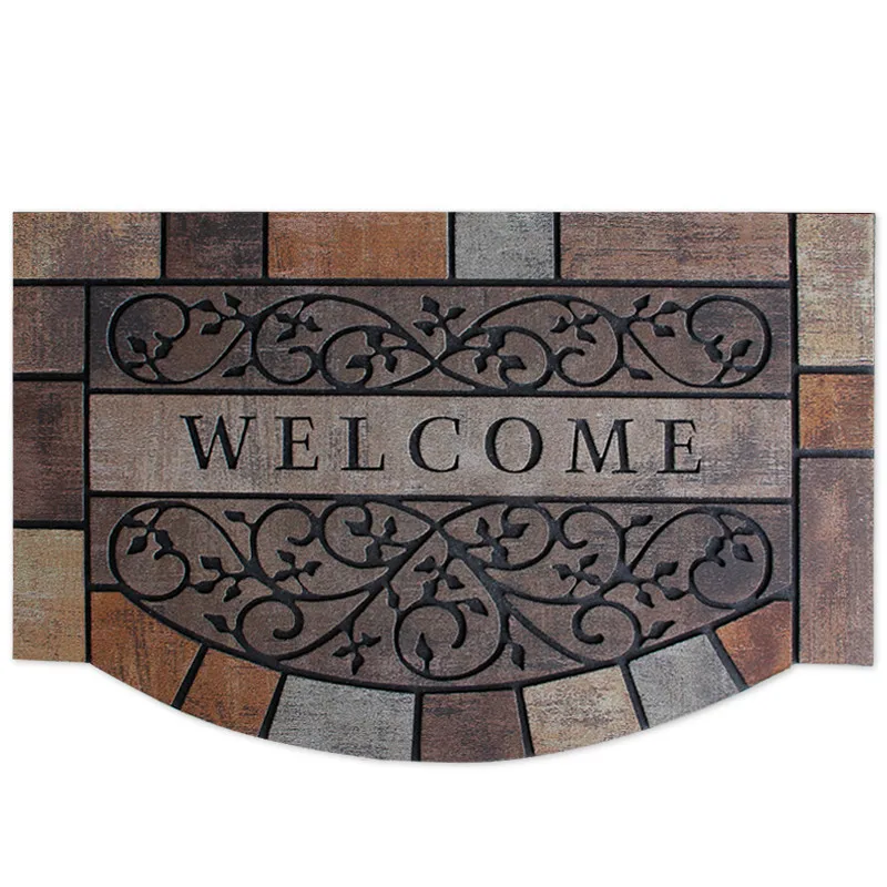 

Nordic American Door Mat Retro Household Door Mat Earth Removing Door Mat Balcony Non-Slip Rubber Carpet