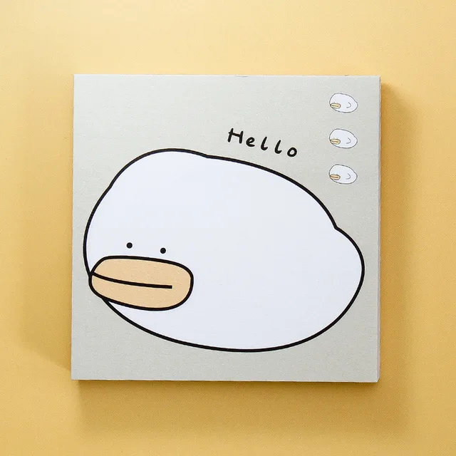 80Page Korean Notebook INS Wind Cartoon Animal Fruit Girl Pattern Horizontal Line Memo Pads Color N Message Cute Sticky Notes 1 Alien animal gray